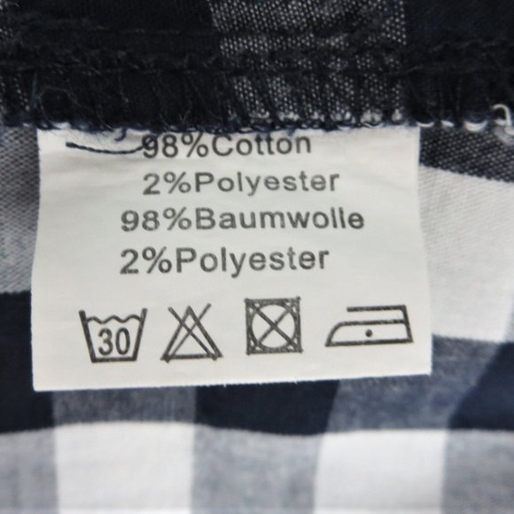 Like New Sleeveless Corset Front Dress Navy & White Gingham Check BOHO M… - Picture 15 of 15